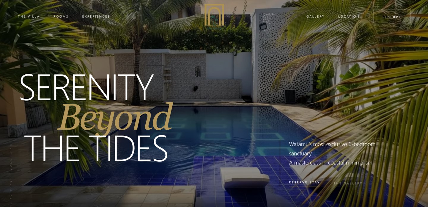 Screenshot of the Anidean Villa website